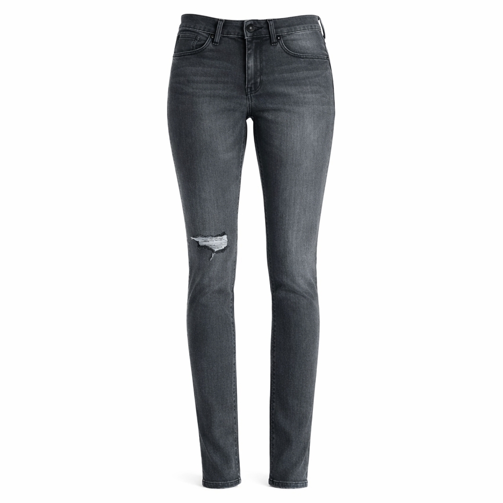 EXPRESS Mid Rise Stretch SKINNY JEANS Size 0 Regular Dark Wash Denim